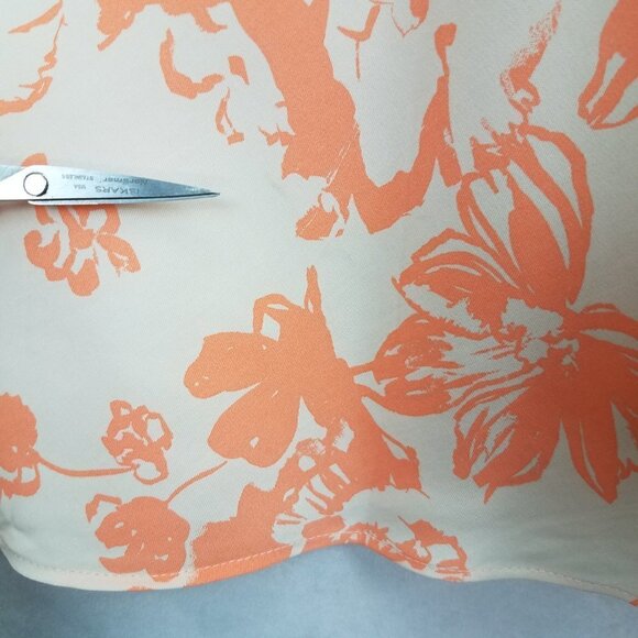 NEW H&M Size 8 Long Maxi Floral Skirt in Beige/Orange NWT - Picture 9 of 9